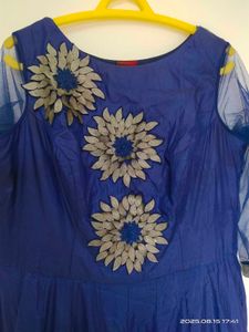 Elegant Blue Ethnic Gown - XL