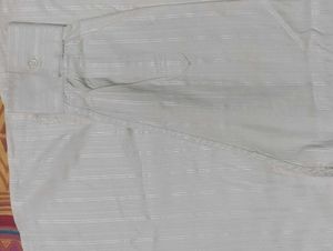 Mens Cream Striped Shirt