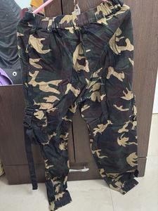 Camo Print Cargo Pants