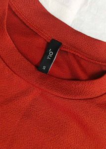 Rust Puff Sleeve Top