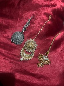 Ethnic Maang Tikka Set Of 3