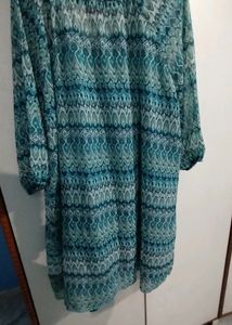 Blue Tunic/Dress With Front Detailing