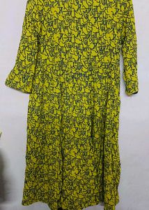 Yellow Print Dress