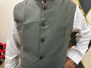 Ethnic : olive green Waistcoat