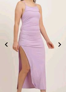 Lilac Bodycon Midi Dress