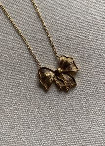 Bow Necklace Anti Tarnish Stainless Steel