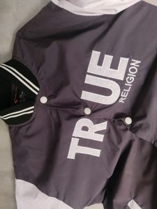 Varsity Jacket Grey White