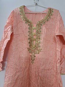 Peach 3pc Kurta Set