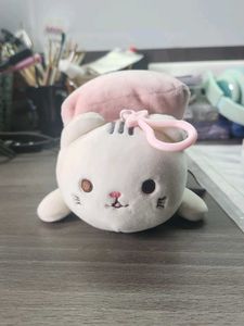Cute Cat Plush Keychain