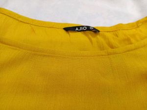 Yellow Lace Trim Top