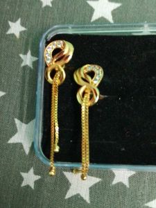 Gold Infinity Drop Earrings