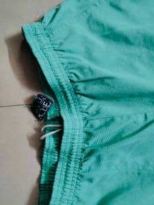 Green Thick Cotton Women Trousers Brand New