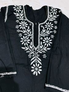 Black Embroidered Kurti