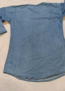 Cute Denim Top For Girls
