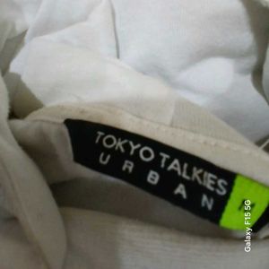 White Hoodie with Flower Detail