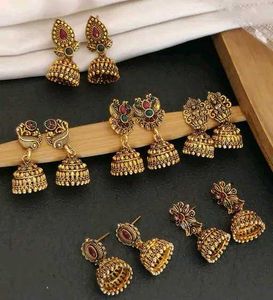 Gold Jhumka Earrings Set 6🫶🫠