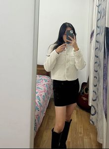 Korean Tweed Half Blazer