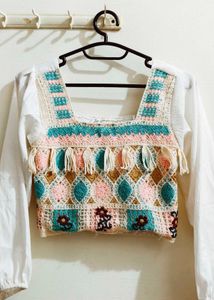 White Long Sleeve Crop Top