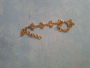 Combo Of Goldplated Anklet N Bracelet