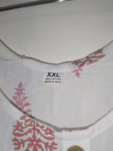 Floral Print Short Kurti With ties Knot