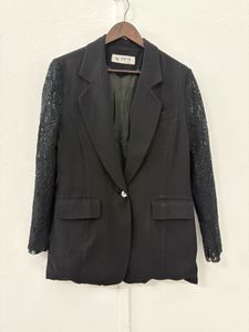 Lace Sleeve Blazer