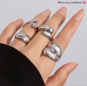 Silver Plated Set of 4 Stackable Finger Rings💗💗
