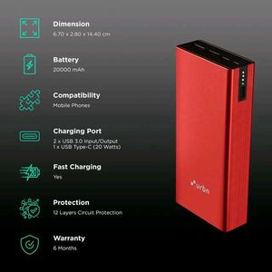 urbn 20000 mAh 20W Fast Charging