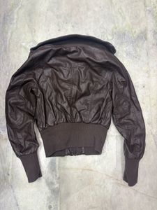 Brown Leather Moto Jacket