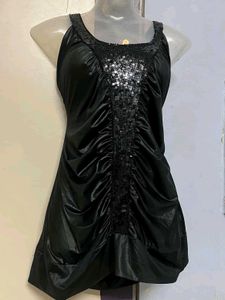 okay branded  Black Bodycon Party Dress