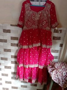 Real Mirror Work Nayra Cut Kurti