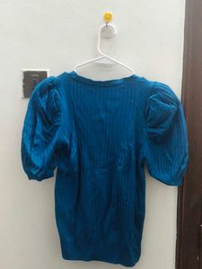Mango Puff Sleeves Top