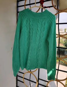Turquoise Cable Knit Sweater (New)