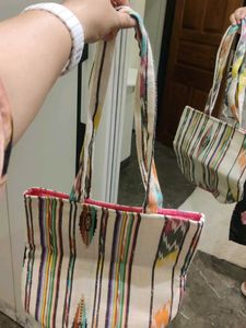 Striped Tote Bag