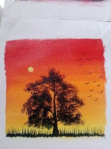 Set of 9 Handmade Landscape Paintings