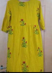 Lemon Yellow 💛 Frock Kurti
