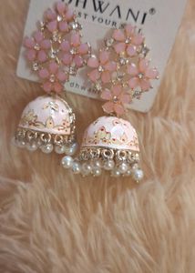 Baby pink Colour Earrings