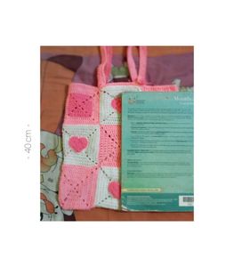 Pink Crochet Large Tote
