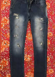 Ripped Branded Skinny Jeans Men's