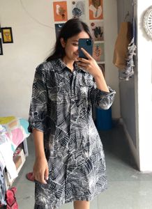 Floral Print Shirt Dress