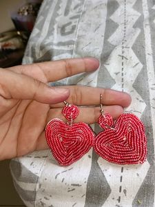 Heart shape Bead Earrings
