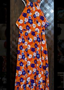 Orange One peace With Floral Print.