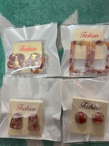 Set of 4 Resin Earrings