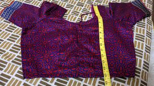 Preloved Blue Saree With Stitched Blouse 💙