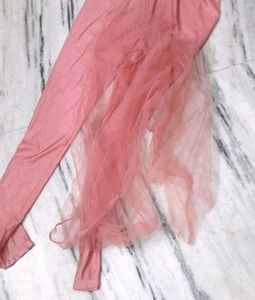 Elegant Pink Embellished Dress