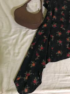Floral Print Cut Fit N Flare Dress