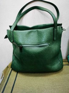 Green Studded Tote Bag