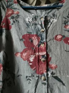 Floral Print Button-Down Dress