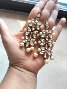 New Elegant Pearl &amp; Crystal Drop Earrings