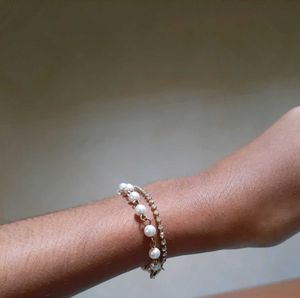 Pearl & Rhinestone Bracelet
