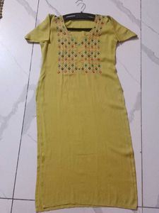 Yellow Beautiful Kurti